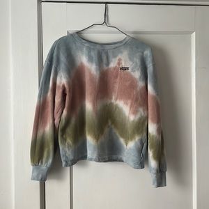 Women's vans, crew, tie-dye sweatshirt in size small